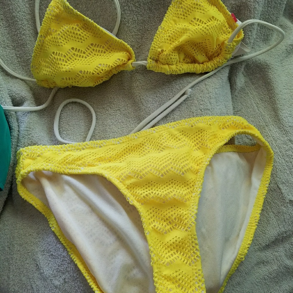 Yellow swim suit